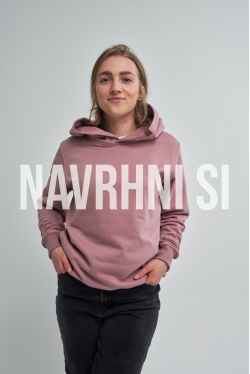 MIKINA S KAPUCÍ - RŮŽOVÁ